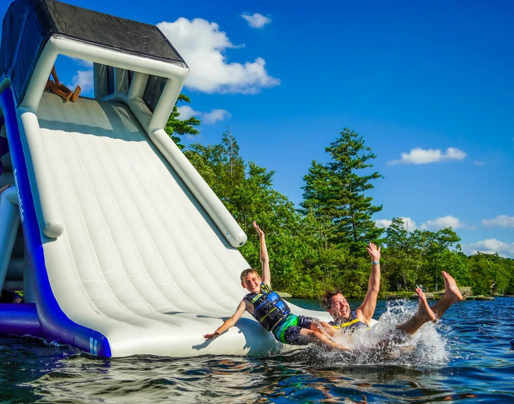 Lake Masten Water Slide at Camp Lakota